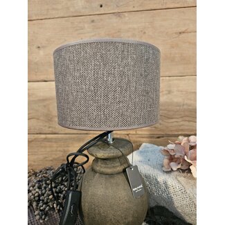 1005 - KKL - lampenkap - donkerbruin linnen - 20 x 20 x 13 cm