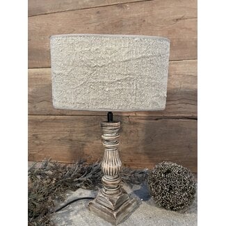 T04 - OV recht - Lampenkap - shabby - 30 x h17 x 14, 5