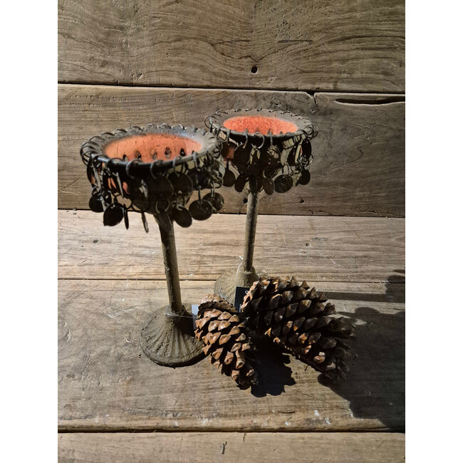 Countryfield # Kandelaar - munt - roest - 10 x 24 cm - per stuk