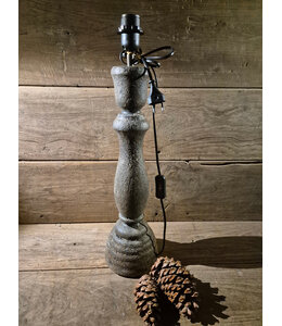 Houten lampvoet (217) - 14 x 14 x 50 cm (59cm incl fitting)