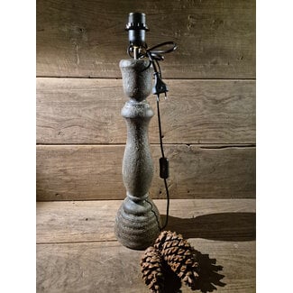Houten lampvoet (217) - 14 x 14 x 50 cm (59cm incl fitting)