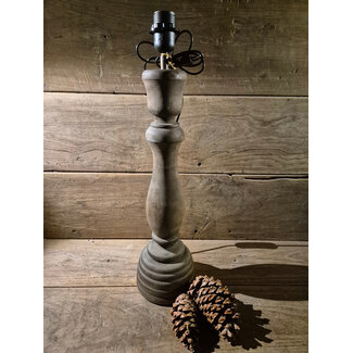 Houten lampvoet (218) - 14 x 14 x 50 cm (59cm incl fitting)