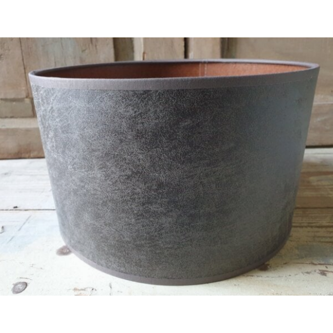 2070 - KKL - lampenkap - bruin melee glad - 15 x 15 x 12 cm