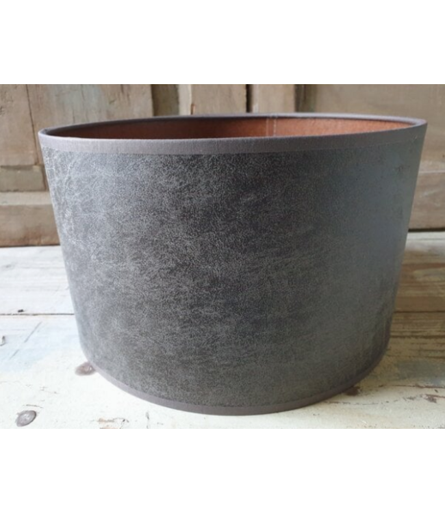 2070 - KKL - lampenkap - bruin melee glad - 15 x 15 x 12 cm