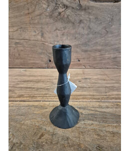 @ Kaarsenstandaard zwart 6x6x13cm