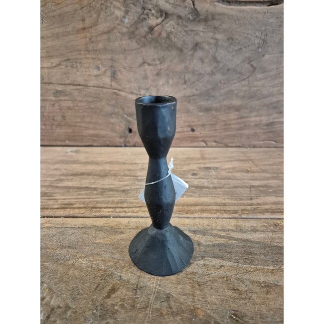 # Kaarsenstandaard zwart 6x6x13cm
