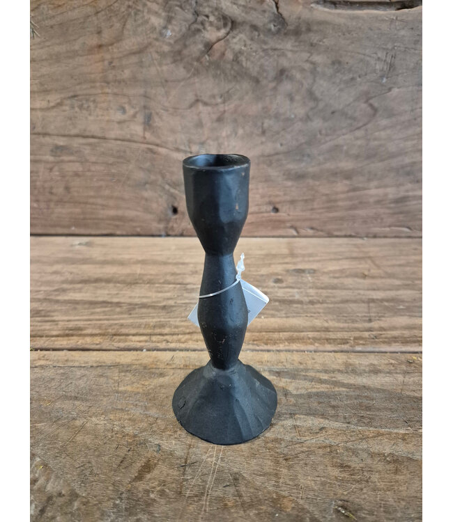 # Kaarsenstandaard zwart 6x6x13cm