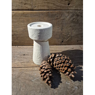 # Kandelaar ro Gudrun S creme - 10,5 x 10,5 x 19,5