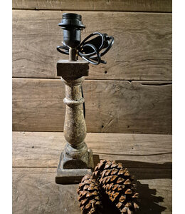 Houten lampvoet (215) - 11 x 11 x 31 cm (40 cm incl fitting)
