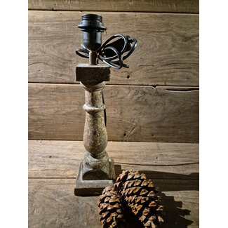 Houten lampvoet (215) - 11 x 11 x 31 cm (40 cm incl fitting)