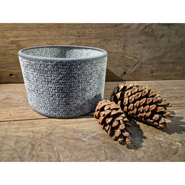 2095 - KKL- lampenkap - grijs melee - 20 x 20 x 13 cm