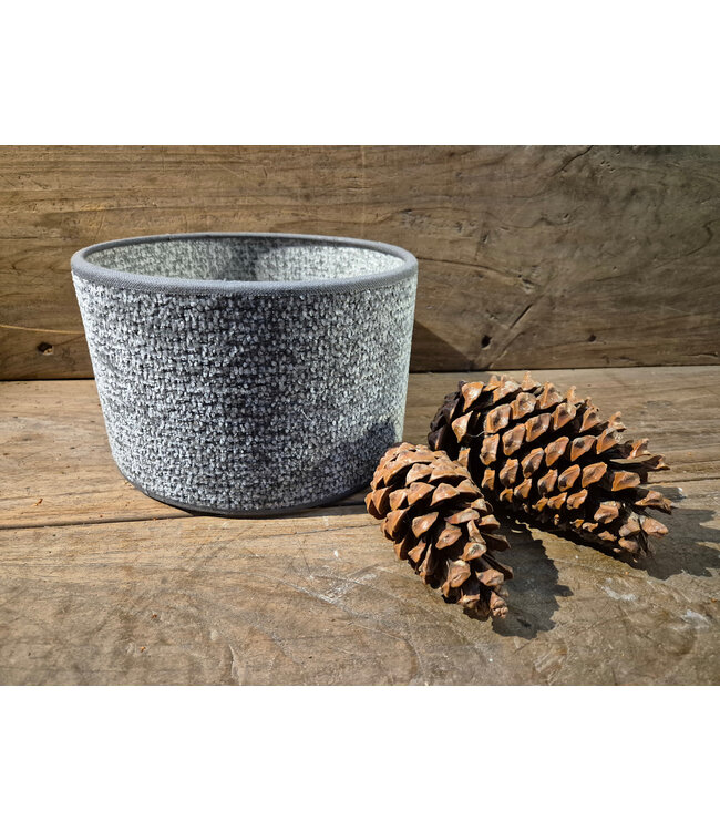 2095 - KKL- lampenkap - grijs melee - 20 x 20 x 13 cm