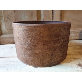 2066 - KKL - lampenkap - camel velours - 25 x 25 x 15 cm