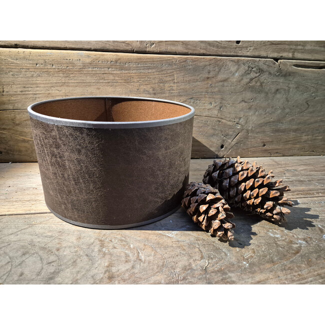 2069 - KKL - lampenkap - glad roest bruin - 25 cm