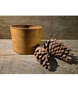 2065 - KKL - Lampenkap - oker velours - 15 x 15 x 12 cm