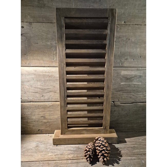 # Houten louvreluik op voet - zonder paneel - naturel - 38 x 8 x 75 cm