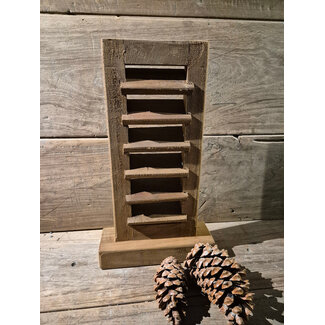 # Houten louvreluik op voet - zonder paneel - naturel - 23 x 8 x 41 cm