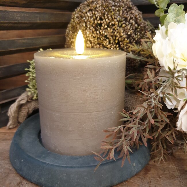 Countryfield # Stompkaars rustiek Ø10CM LED ro Lyon S grijs-L10B10H10CM