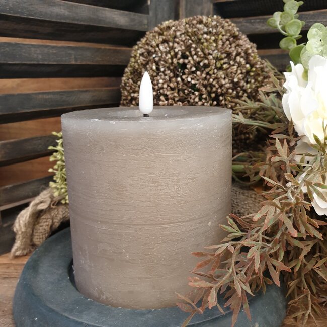 Countryfield # Stompkaars rustiek Ø10CM LED ro Lyon S grijs-L10B10H10CM