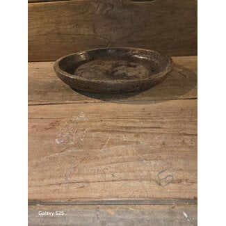 DTT Schaal - rond - aardewerk - Choco White - ca. 40 x 6 cm