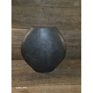 DTT Vaas - oval - aardewerk - Black and Sand - ca. 50 x 18 x 50 cm
