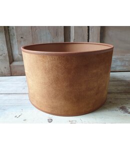 2065 - KKL - lampenkap - oker velours - 25 x 25 x 15 cm