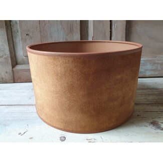 2065 - KKL - lampenkap - oker velours - 25 x 25 x 15 cm