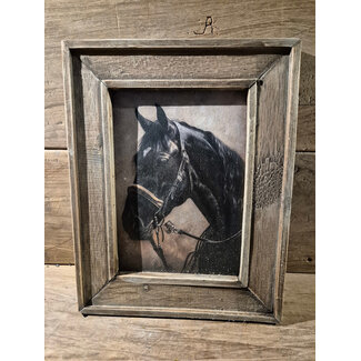 Houten lijst - 30 x 39 cm - afbeelding paard 1