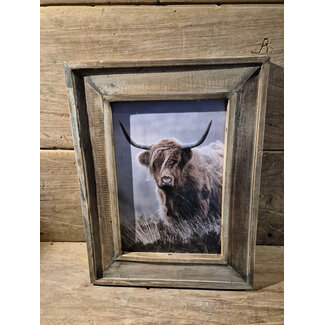 Houten lijst - 30 x 39 cm - afbeelding schotse hooglander 1