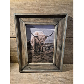 Houten lijst - 30 x 39 cm - afbeelding schotse hooglander 2