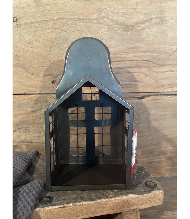 Mix - Iron house for candle 13x9x26cm - per stuk
