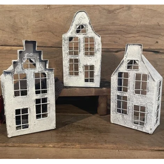 Metalen waxinehuisje frozen - per stuk - 9 x 6 x 15 cm