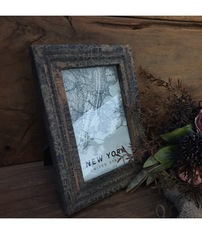 ## wordt niet verzonden - Fotolijst - grey finish - small - fotomaat 10 x 15 - lijstmaat 16 x 20 cm