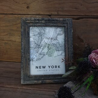 # Fotolijst - hout - grey finish -  lijst 18 x 2 x 23 cm - foto 13 x 18 cm