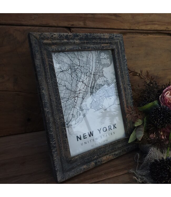 ### wordt niet verzonden - Fotolijst - hout - grey finish -  lijst 18 x 2 x 23 cm - foto 13 x 18 cm