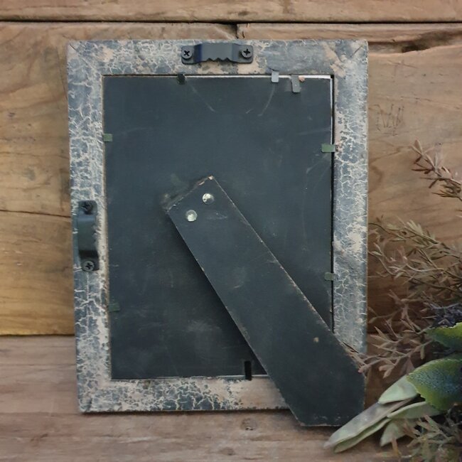 Fotolijst - hout - grey finish -  lijst 18 x 2 x 23 cm - foto 13 x 18 cm