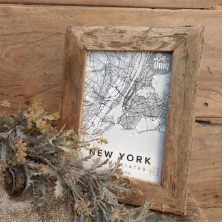 Fotolijst - oud hout - 19 x 2 x 23,5 cm (binnenkant 13 x 17 cm) - medium