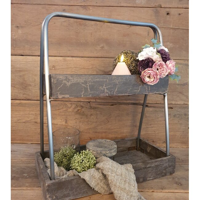 # Etagere - grey finish - 50 x 25 x 60 cm - excl. deco