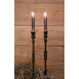 J781 - Kandelaar - smeedijzer - 10 x 10 x 40cm per stuk