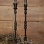 # J781 - Kandelaar - smeedijzer - 10 x 10 x 40cm per stuk