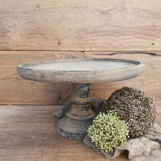 # Houten plateau op voet - 30 x 30 x 17 cm