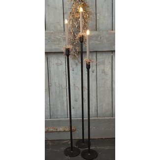 # Set 3 vloerkandelaar metaal | Castle - afm ca. 14 x 14 x 100 cm