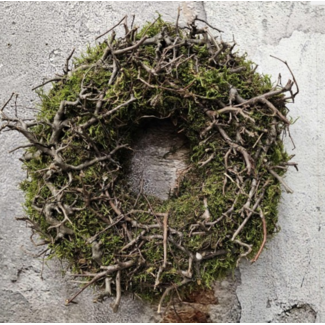 Moss wreath thick natural 30cm