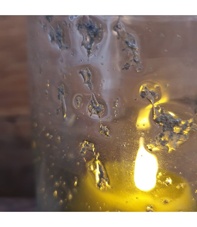 Cylinder - bubbelglas - 10 x 16 cm