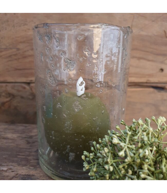Cylinder - bubbelglas - 10 x 16 cm
