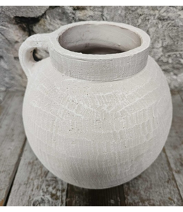 @ Pors kruik aardewerk wit 23x25cm