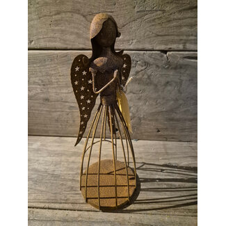 # Roestige engel S - 11 x 11 x 30 cm
