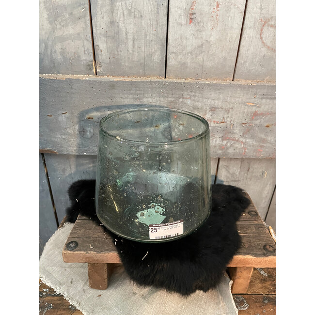 Countryfield Vaas - bubbelglas - taps - ca. 25 x 25 x 20 cm