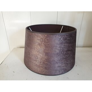 2062 - RL - Lampenkap - velours - bruin - 30(boven 25) x 19 cm