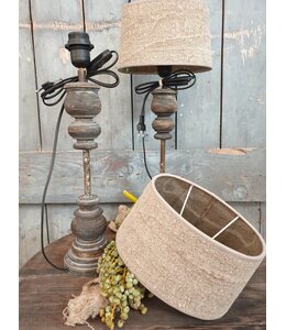 T04 - Shabby - OV schuin - lampenkap - Shabby - 25 x 21 x 15,5 x 16,5 cm - per stuk